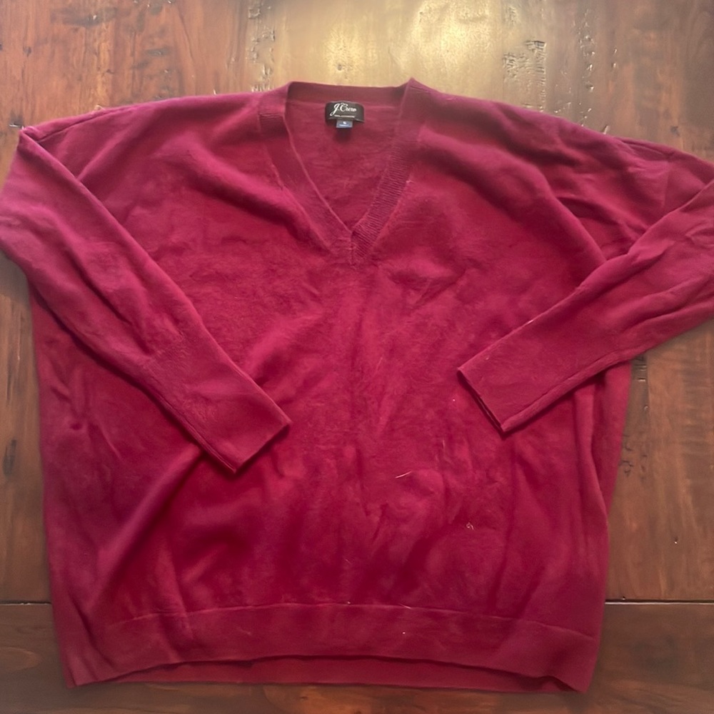 J Crew Red Christmas Sweater